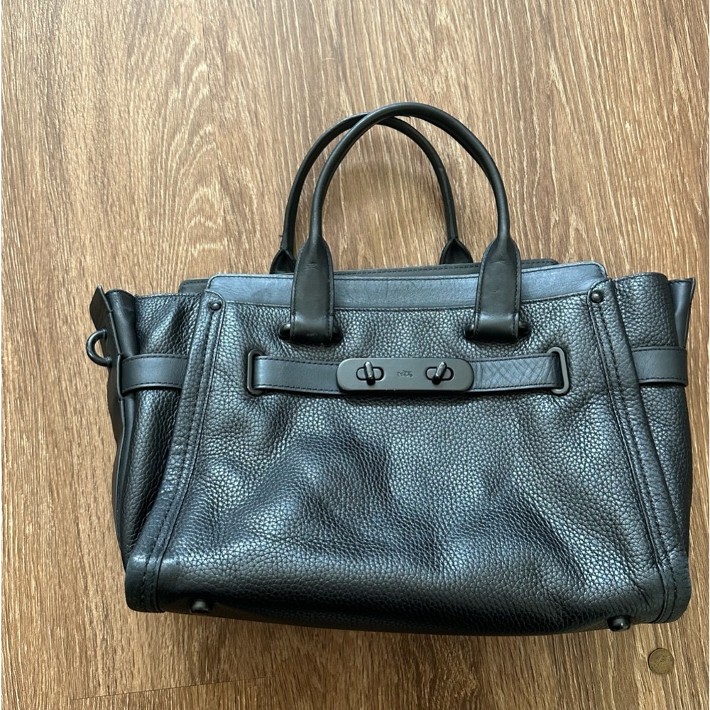Coach black hand bag